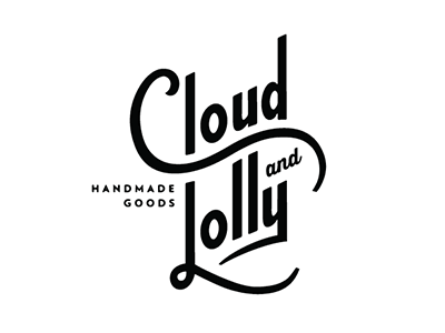 Cloud & Lolly design letterpress logo stamp typography