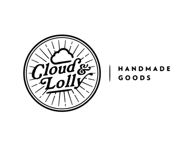 Cloud & Lolly design letterpress logo stamp typography