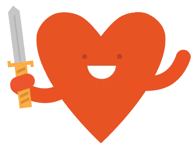 Kill Them with Kindness dagger flat heart kindness knife pun smile