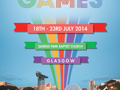 CLAN Games city scape games glasgow print retro colours