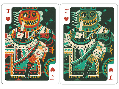 Jack of Hearts (kidnapped) cards deck fun heart illustrated illustration jack lantern pumpkin whimsical