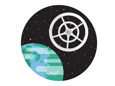 Elysium design elysium fan art flat illustration sci fi space