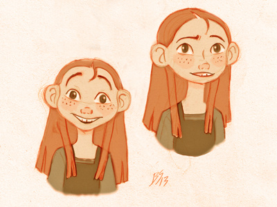 Redhead animation art cartoon character character design comics concept drawing illustration sketch