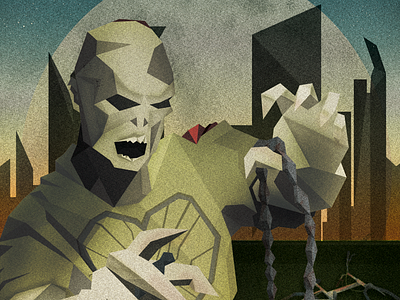 Attack of the Zombie Chain Eaters! bike chain illustration pedal craft polygon poster texture zombie