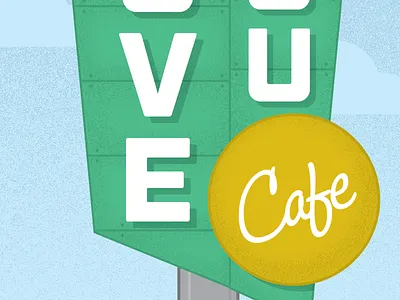 Sign WIP aluminum cafe illustration metal old outage restaurant script sign signage vintage