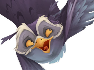 WIP owls character design digital paint owls