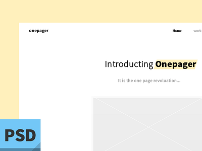 simple one page design clean freebie onepage onepager portfolio psd simple template