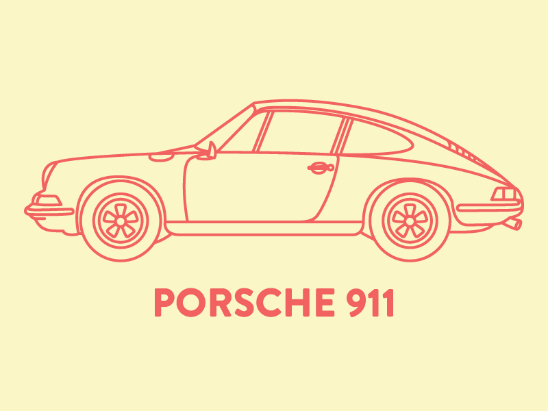 Classic Sports Cars car classic ferrari ford illustration jaguar porsche sports vector