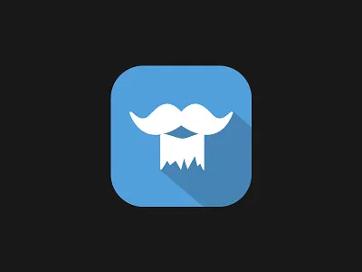 The Senior [icon] app icon flat icon ios7 moustache