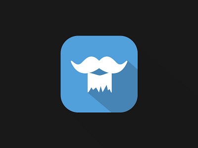 The Senior [icon] app icon flat icon ios7 moustache