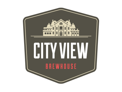 City View Brewhouse Logo Design bar branding brewery icon logo mansion