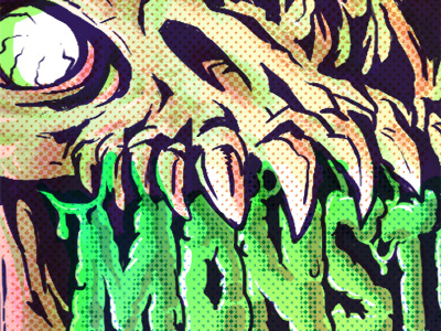 Skelesaur Sticker Close-up monster ooze slime trading cards