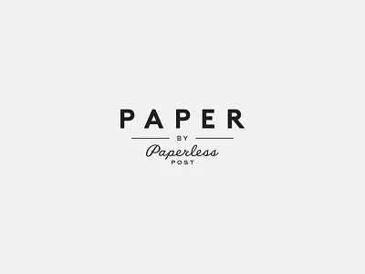 Paper by Paperless Post Identity branding identity logo paperless post