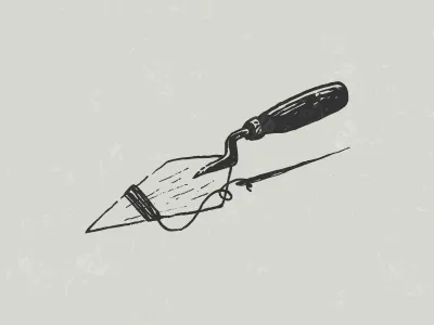 Trowel needle thread trowel