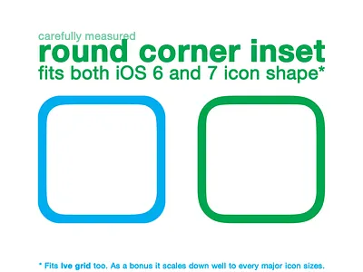 Rounded corner inset fits both iOS 6 and iOS 7 icon shape* app chamfer eppz icon inner stroke inset ios ios 6 ios 7 rounded corner ui