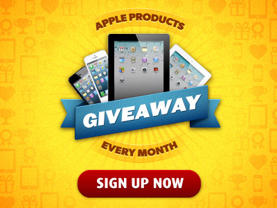 Product Giveaway Banner apple banner giveaway ipad iphone product