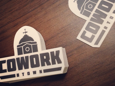 Cowork Btown Stickers cowork stickers