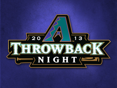 Arizona Diamondbacks Throwback Night Logo arizona diamondbacks baseball logos sports