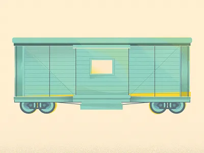 Vector Boxcar WIP boxcar branding illustration train vector