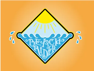 Beach Rider beach locals only logotype rider surf
