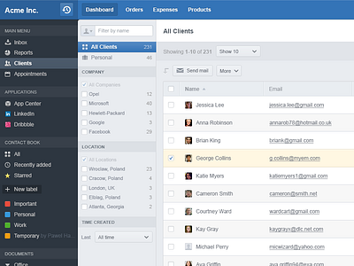 crm dasboard app crm dashboard navigation table web