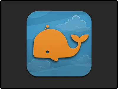 Beluga Learning App Icon beluga children friendly icon ios ipad kids learn math orange teach whale
