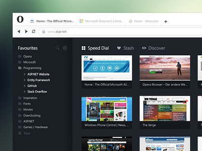 Opera Concept 2 browser cee favourites flat opera speeddial ui