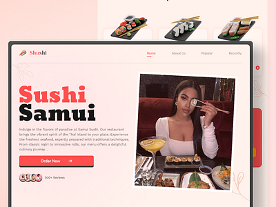 🍣 Fresh & Flavorful UI – Sushi Restaurant Website Design 🍱✨ design fiver freelancer graphic design hire resturant sushi ui upwork usa website