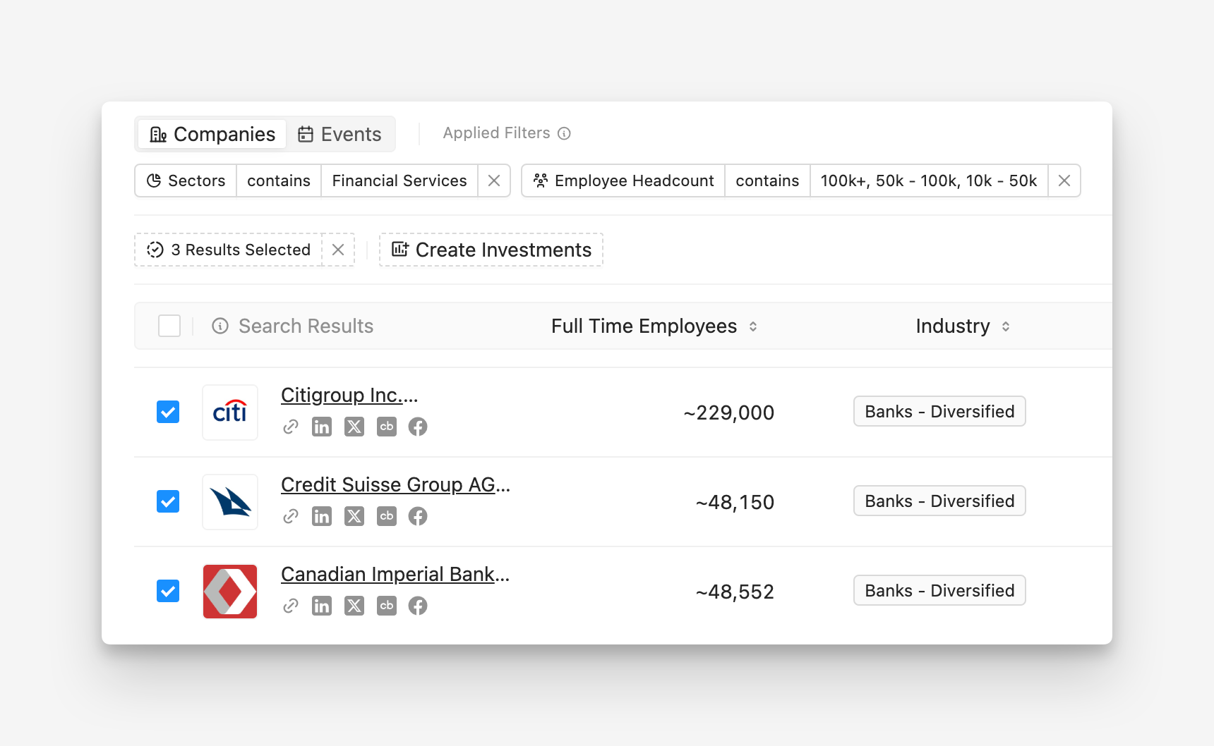 Countercyclical · Search Results (Filters) banks buttons design enterprise finance logo minimal saas square ui ux