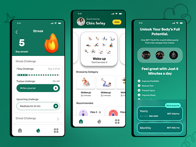 🧘‍♂️Posture Fix App UI Design! 📱 app design ui