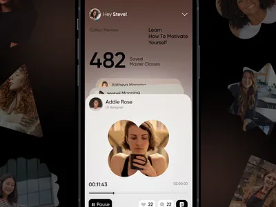 Master classes with Top mentors animation mobile ui