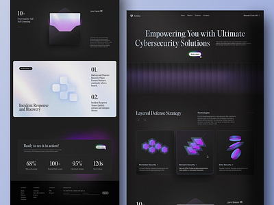 Fort Sec - Cyber Security Website cyber security cybersecurity website dark mode dark mode website design minimalist securing security security website technology technology website ui ui design uiux ux web web design web3 web3 website website