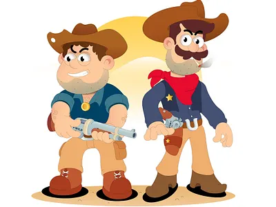 Wild West animation illustration