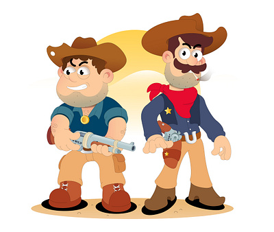 Wild West animation illustration