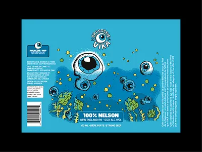 Beer can - Packaging - 100% Nelson beer can beer can label beer design beer packaging branding brasserie vika brewery graphic design illustration illustration design ipa logo new england ipa odin packaging packaging design vika brewery