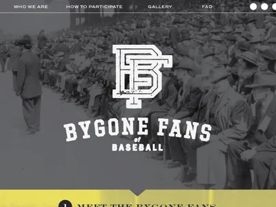 Bygone Fans of Baseball baseball bf bygone fans monogram old photo photograph texture vintage