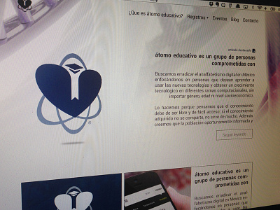 Blog átomo educativo blog parallax web design