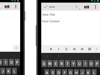 Note Composer android app gui interface ui ui design user interface