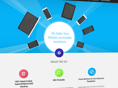 Responsive Home Page Design design flat responsive web