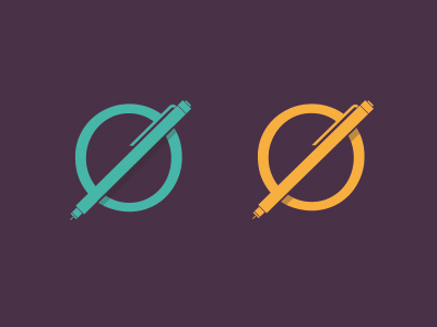 Mark copywriter flat logo mark shadow