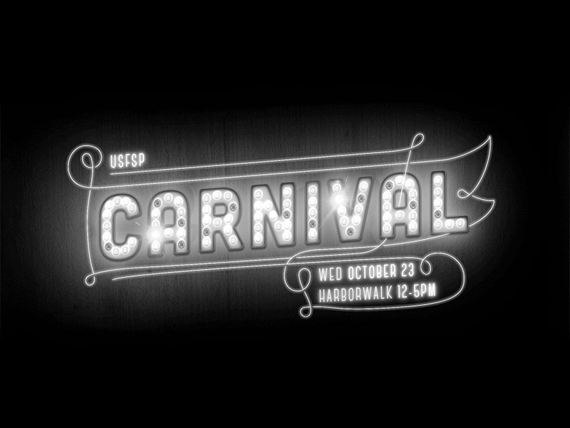 Carnival GIF carnival circus gif glow lettering light line neon poster stroke type typography