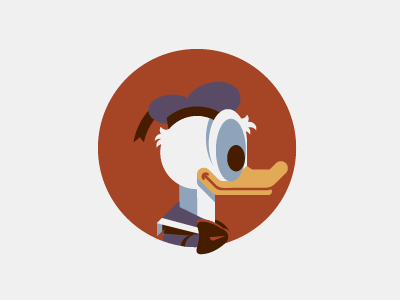 Donald desaturated donald duck flat headgear minimal sailor hat