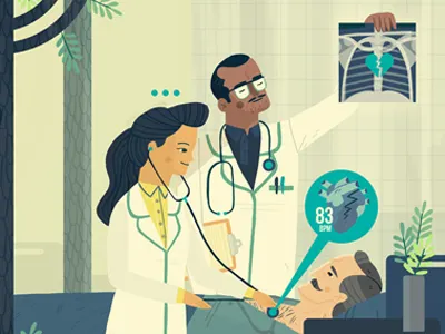 Linked Learning #1 animation doctor heart hospital illustration linked learning lungs patient tree