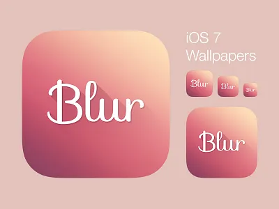 Blur Icon V2 app background blur flat gradient icon ipad iphone less harsh long shadow wallpaper