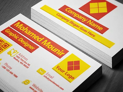Creative Designer Business Card business card creative designer flat modern photoshop premium template unique