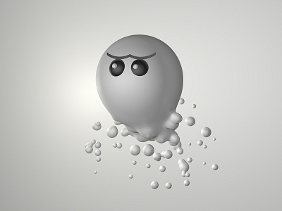Boo! 3d abstract c4d mario