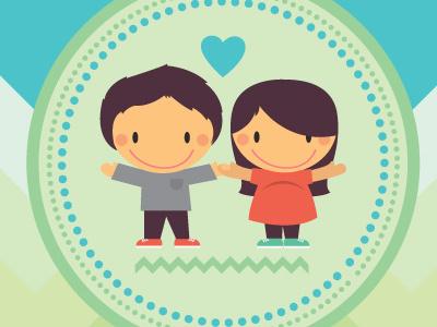Baby announcement announcement baby cartoon character illustration invite