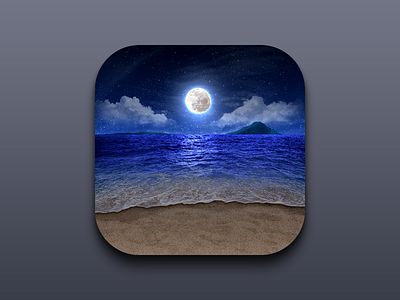 #2 beach cocoabalt icon ios night photoshop