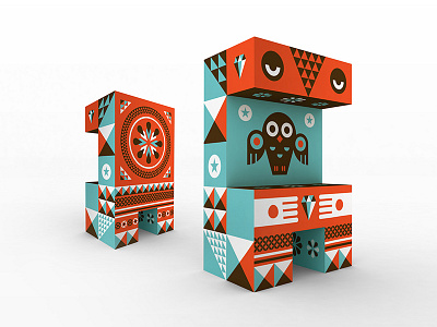 Proyecto Ensamble 3d chile diamond illustration owl paper toy zine