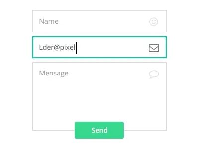 Simple Contact Form contact form icon input label post send